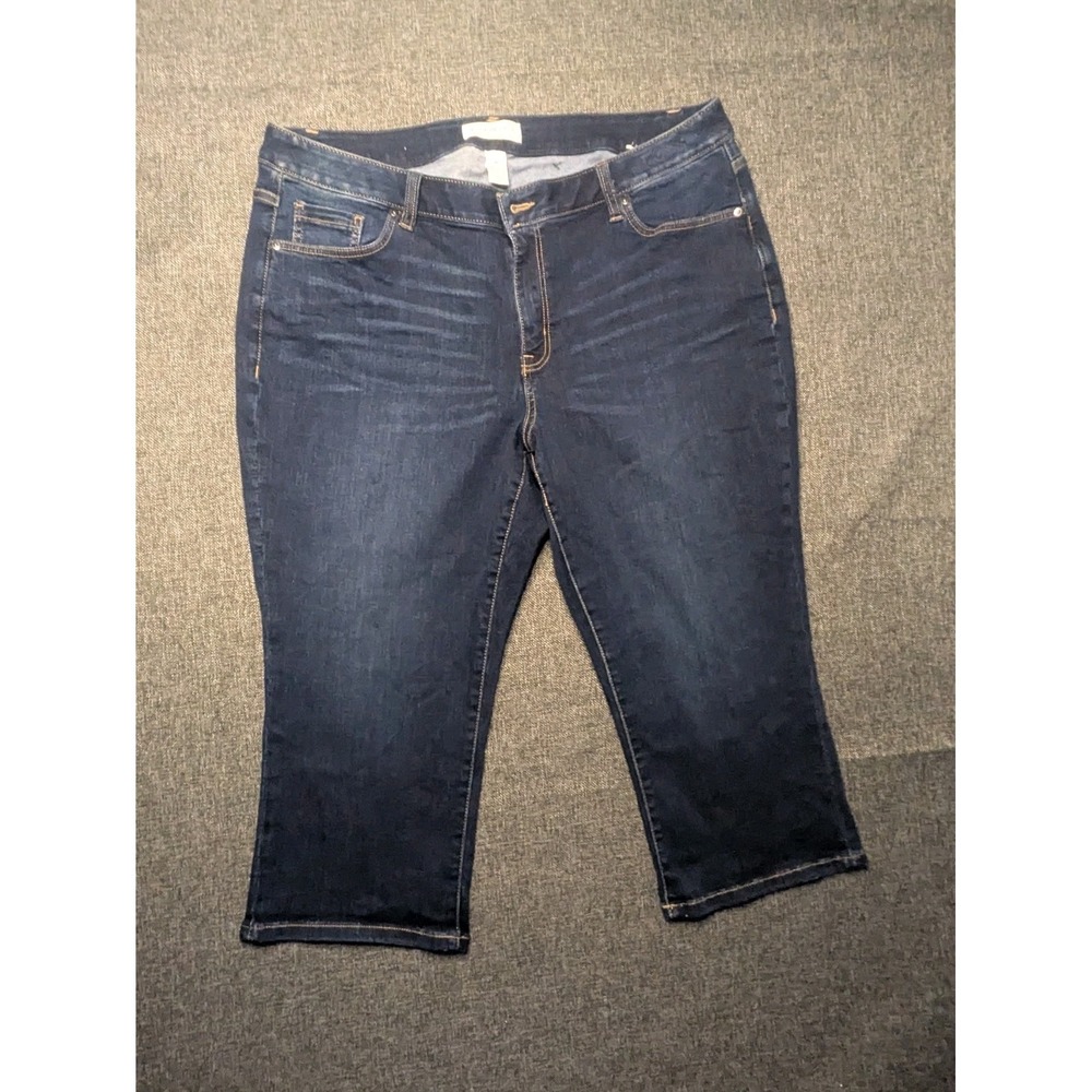 Lane Bryant Jeans Dark Wash Denim Women's Low Rise Boyfriend Flair Pants Size 20